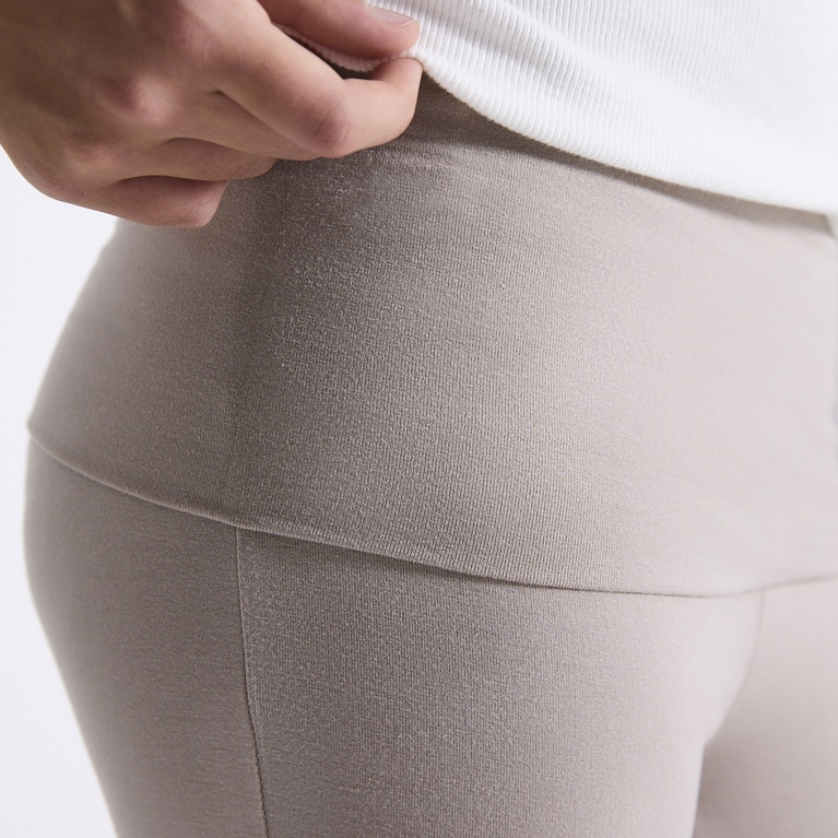 Folded yoga pants "Noelle star" Beige